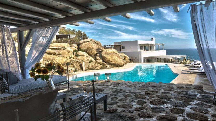 Mykonos Villas for Rent Estate Madeleine Pyrgi Mykonos