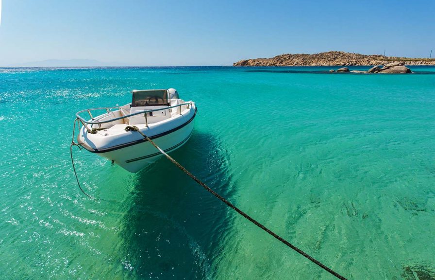 Mykonos clear blue waters