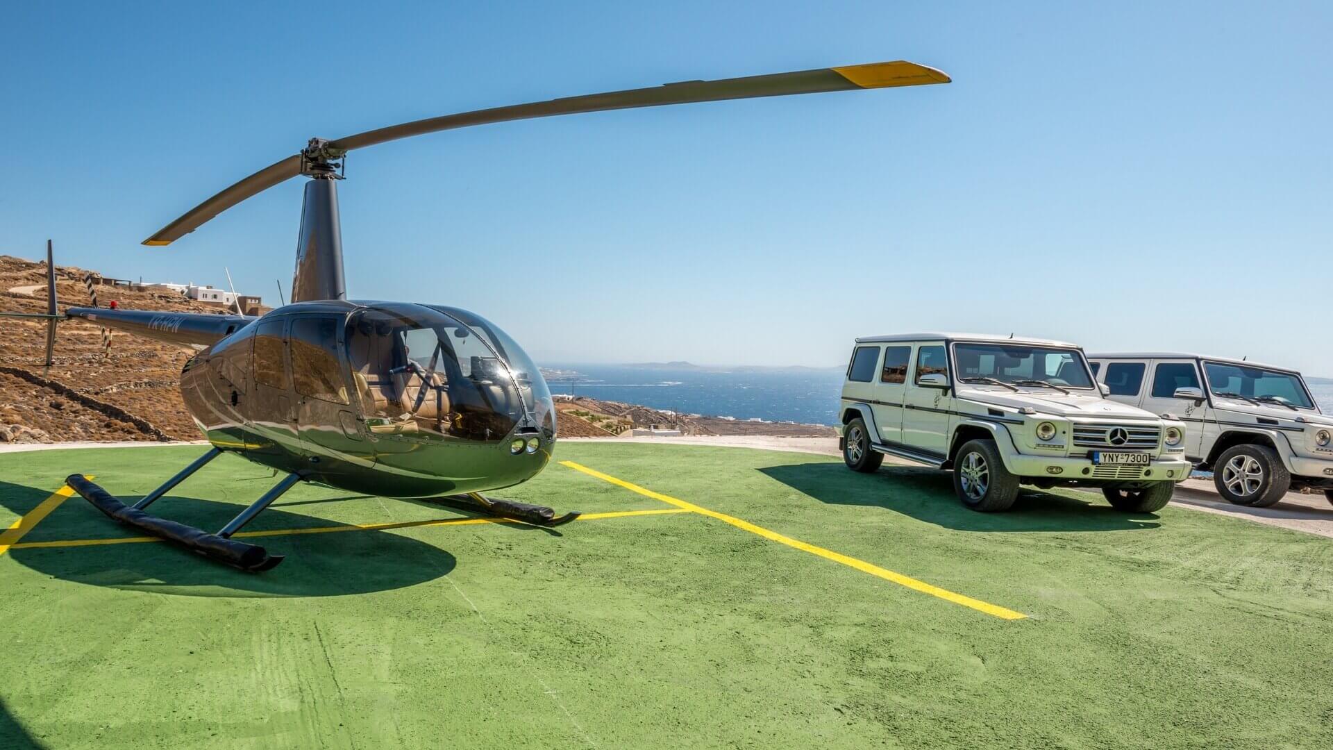 helicopter rent mykonos