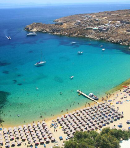 Mykonos Beaches: Kinglike Sun, Sea, Salt, Sand and water mix