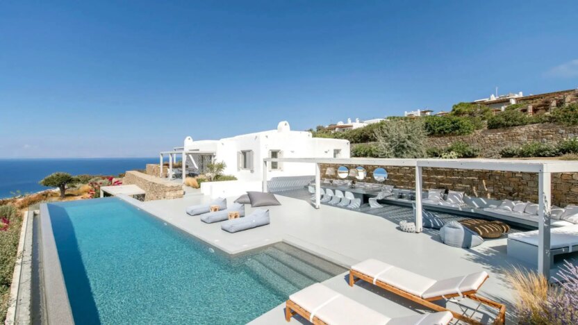 Mykonos Villas for Rent Villa Lunablu Tourlos Mykonos