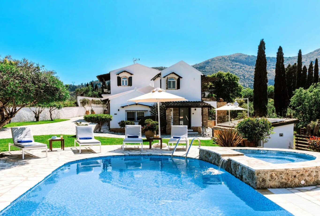 Corfu Villas for Rent Villa Naida Achileion Corfu