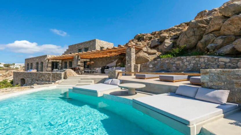 Mykonos Villas for Rent Combo Pebble Candido Platys Gialos Mykonos